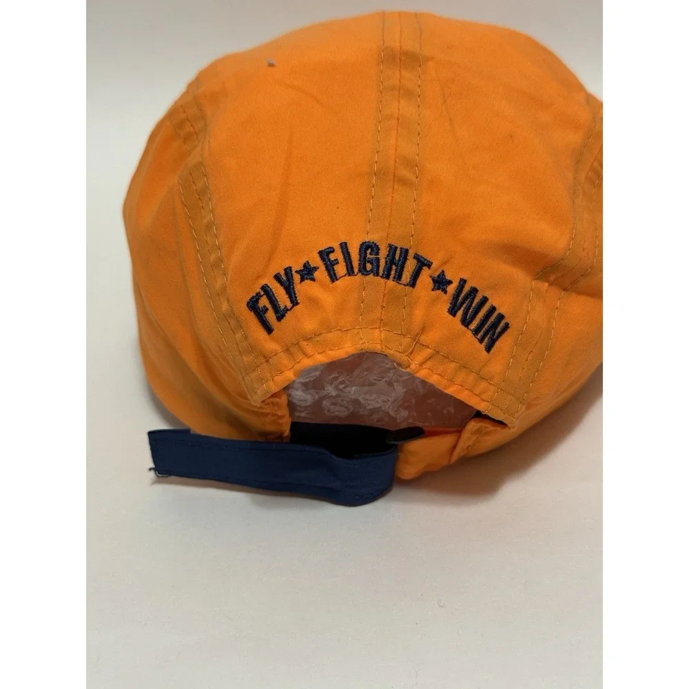 Vintage Air Force Marathon Cap Orange Blue 